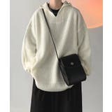 ベージュ | 畦編みニット フーディー ニットパーカー | aimoha men