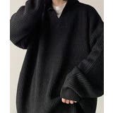 畦編みニット フーディー ニットパーカー | aimoha men | 詳細画像5