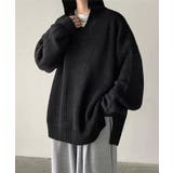 畦編みニット フーディー ニットパーカー | aimoha men | 詳細画像8