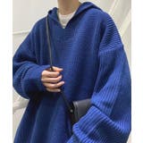 畦編みニット フーディー ニットパーカー | aimoha men | 詳細画像10