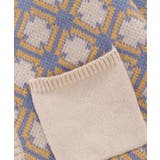 レトロ調幾何学チェック柄前開きポロ襟ニット ストリート系 オラオラ系 | HOOK | 詳細画像5