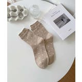 ベージュ | [2025 MOSOX NEW COLLECTION]ドットフリルソックス | aimoha 