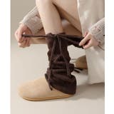 ブラウン | 【MOSOX】紐付きレッグウォーマー | aimoha