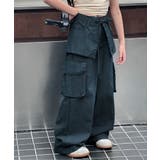 ダークグリーン | 【Aimoha KIDS】レイヤード風ポケットパンツ | aimoha kids