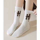 ホワイト | [2025 MOSOX NEW COLLECTION]大文字スポーツソックス | aimoha 