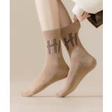 キャメル | [2025 MOSOX NEW COLLECTION]大文字スポーツソックス | aimoha 