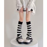 ホワイト | [2025 MOSOX NEW COLLECTION]ボーダーレッグウォーマー | aimoha 