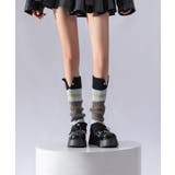 【MOSOX】木製ボタン付きマルチボーダーレッグウォーマー | aimoha | 詳細画像11
