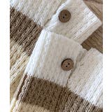 【MOSOX】木製ボタン付きマルチボーダーレッグウォーマー | aimoha | 詳細画像2