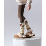 【MOSOX】木製ボタン付きマルチボーダーレッグウォーマー | aimoha | 詳細画像6