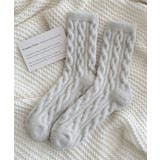 【MOSOX】ケーブル編み風レディースソックス | aimoha  | 詳細画像2 