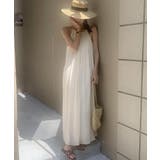 ベージュ | プリーツキャミソールワンピース ロングワンピース 韓国ファッション | aimoha