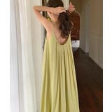 プリーツキャミソールワンピース ロングワンピース 韓国ファッション | aimoha | 詳細画像5