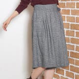 グレンチェックミドル丈ガウチョ スカーチョ ワイドパンツ | aimoha | 詳細画像8