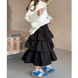 【aimoha-KIDS-】キッズ ふんわりティアードスカート | aimoha kids | 詳細画像10