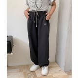 ブラック | 【aimoha-KIDS-】キッズ ワイドスウェットパンツ | aimoha kids