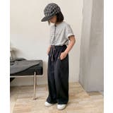 【aimoha-KIDS-】キッズ ワイドスウェットパンツ | aimoha kids | 詳細画像1