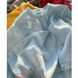 【aimoha-KIDS-】キッズ リブ編み刺繍カーディガン | aimoha kids | 詳細画像9