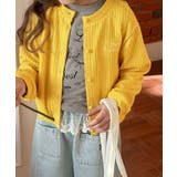 【aimoha-KIDS-】キッズ リブ編み刺繍カーディガン | aimoha kids | 詳細画像13