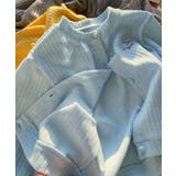 【aimoha-KIDS-】キッズ リブ編み刺繍カーディガン | aimoha kids | 詳細画像4