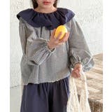 【-aimoha-KIDS-】フリル襟チェックブラウス | aimoha kids | 詳細画像3 