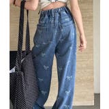 【-aimoha-KIDS-】リボンワイドデニムパンツ | aimoha kids | 詳細画像6 