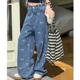 【-aimoha-KIDS-】リボンワイドデニムパンツ | aimoha kids | 詳細画像8 