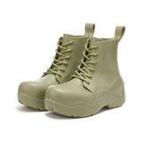 グリーン | カラフルレースアップレインブーツ | aimoha 