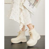 オフホワイト | カラフルレースアップレインブーツ | aimoha 