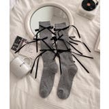 レースアップ風リボンロングソックス | aimoha  | 詳細画像3 