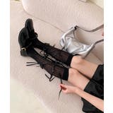 レースアップ風リボンロングソックス | aimoha  | 詳細画像27 