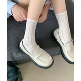 ホワイト | ハート透かしリブソックス | aimoha