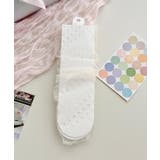 イエロー | ドット×レースシアーソックス | aimoha