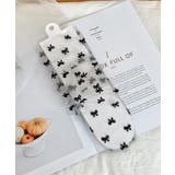 リボン総柄チュールソックス | aimoha | 詳細画像1