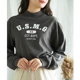 ハイネック プリントロンT カレッジTシャツ | aimoha  | 詳細画像1 