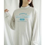 ハイネック プリントロンT カレッジTシャツ | aimoha  | 詳細画像15 