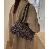 グレー | HOOK for girls レオパード柄バゲットショルダーバッグ | HOOK