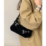 ブラック | HOOK for girls 飾りベルトワンショルダーバッグ | HOOK
