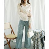 【Jasmine】Vネックアシメトリーブラウス Jasmine Grandifl… | aimoha  | 詳細画像6 