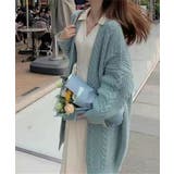オシャレ厚手ロングゆったりニットカーディガン 韓国ファッション ワンピース | aimoha  | 詳細画像15 
