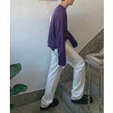 Vネック片畦ニットプルオーバー ロンT スウェット | aimoha men | 詳細画像18 