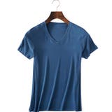 INDIGO | 切りっぱなしV型Teeシャツ | aimoha men