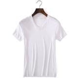 WHITE | 切りっぱなしV型Teeシャツ | aimoha men