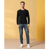 ブラック | Uネックインナー メンズ ボトミングシャツ | aimoha men
