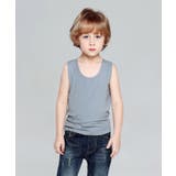 BLUE | シームレスU型タンクトップ | aimoha kids