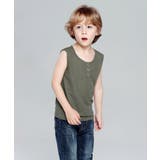 GREEN | 抗菌フロントボタンタイプタンクトップ | aimoha kids