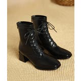 ローヒール ショートブーツ レディース | aimoha  | 詳細画像6 