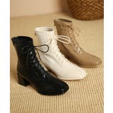 ローヒール ショートブーツ レディース | aimoha  | 詳細画像8 