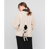 BEIGE | バックデザインケーブルニット ケーブルニット レディース | aimoha