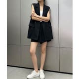 ノースリーブジャケット×ハーフパンツセットアップ | aimoha | 詳細画像4